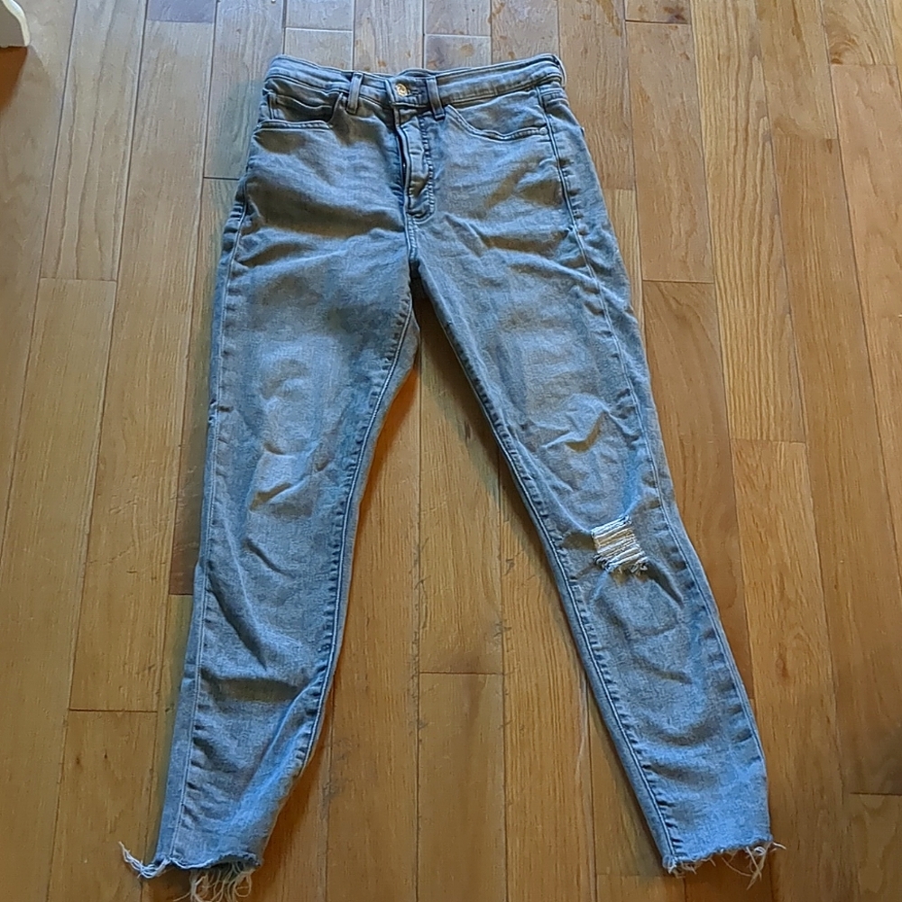 High Rise Express Jeans-GRAY